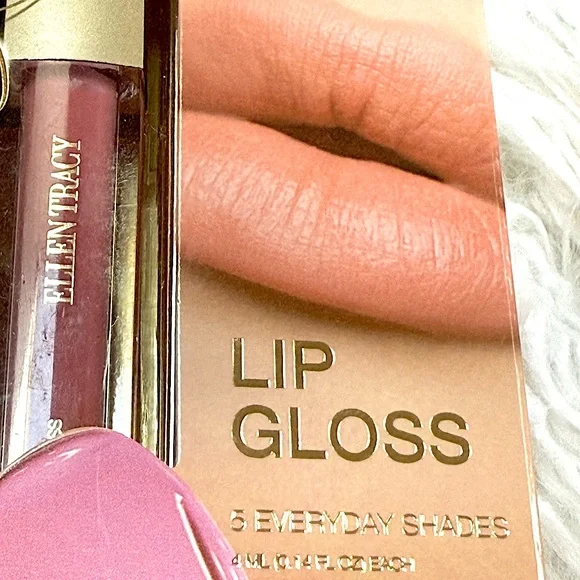Ellen Tracy Lipgloss Set 5 piece ‘ SHOW OFF ‘ pink and mauve shades new in box - Picture 5 of 12
